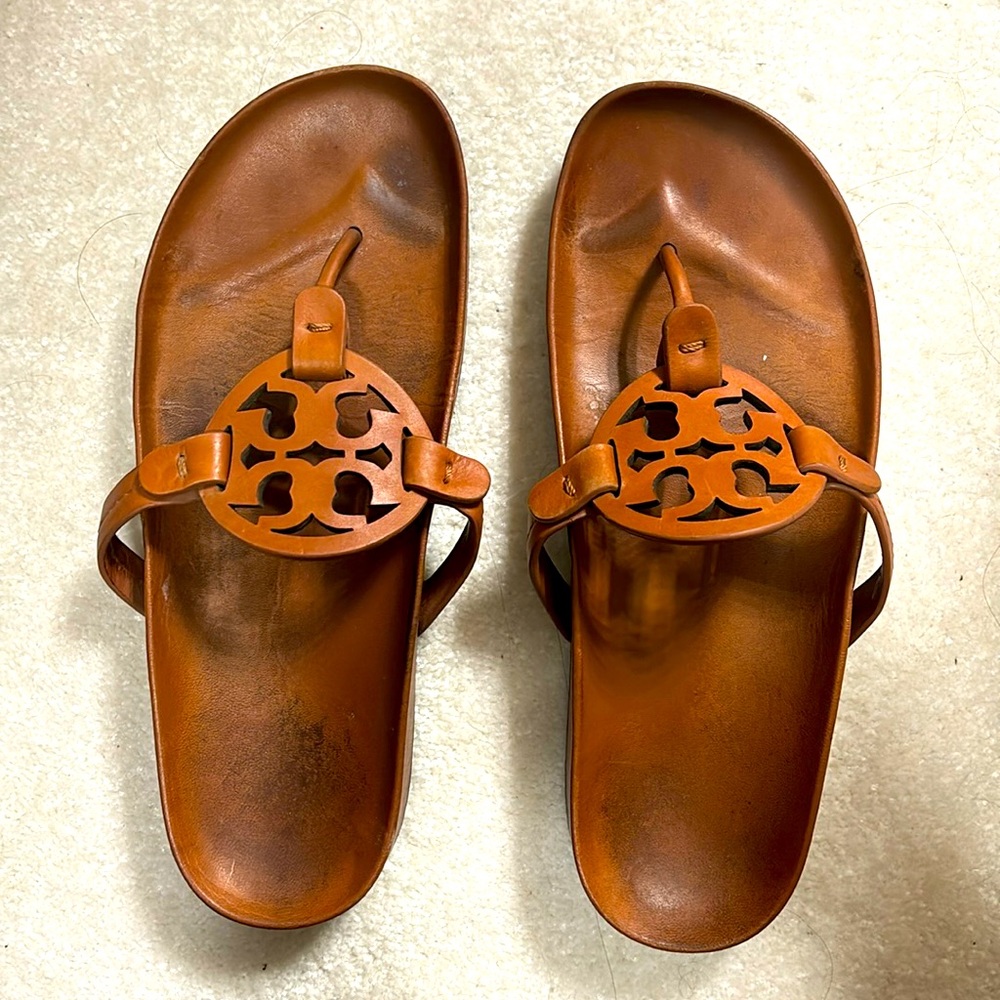 Tory Burch Miller Cloud Calf Leather Aged Camello